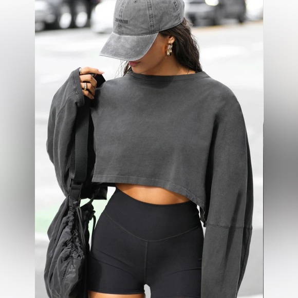 NWT Joah Brown slouchy crop long sleeve M/L - Picture 6 of 6